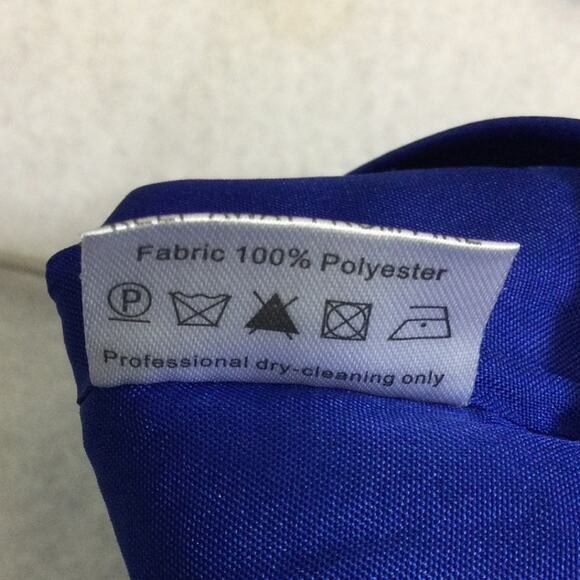 GIRL'S PARTY DRESS SZ 6-7Y royal blue lace chiffon ruffle sleeve maxi NEW B74 - Picture 7 of 7